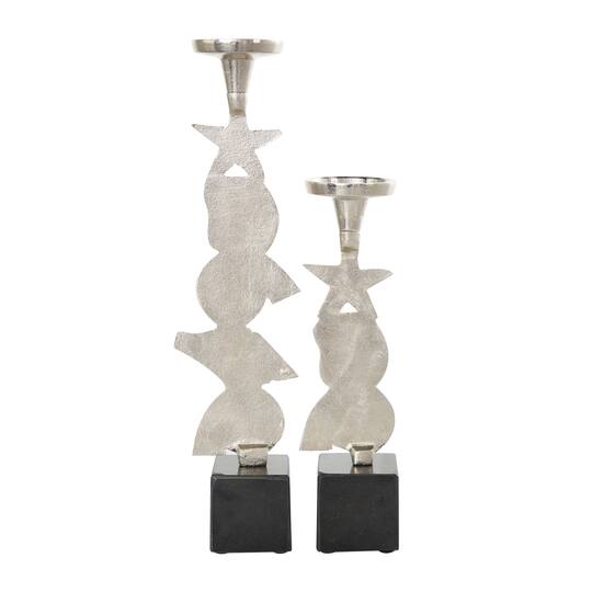 Aluminum Seashell Candle Holder Set